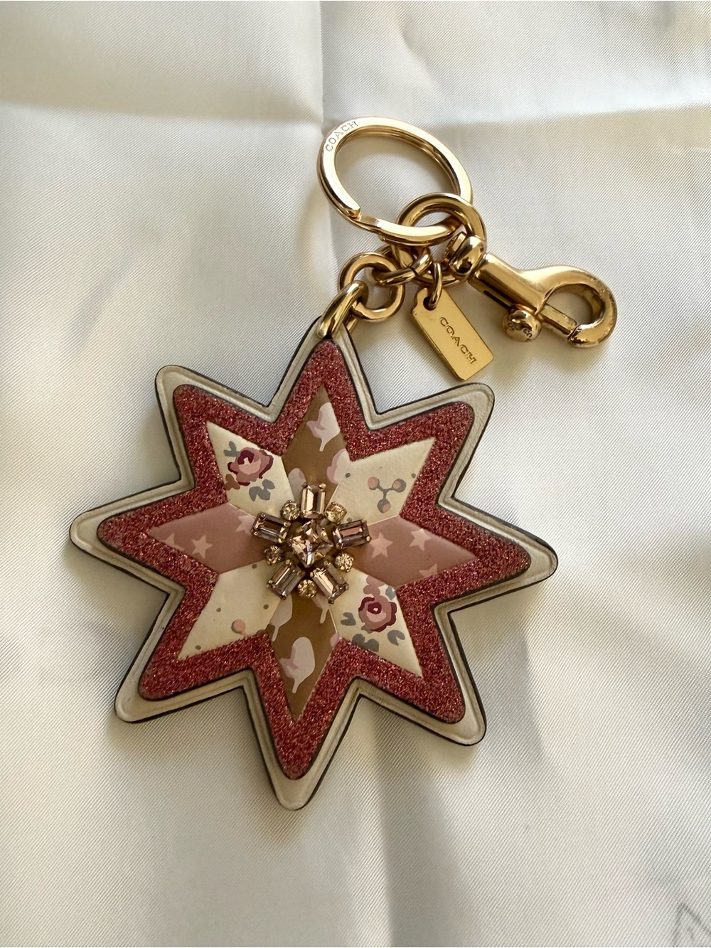Coach RARE Patchwork Multi Star Bag Charm - Picture 1 of 6